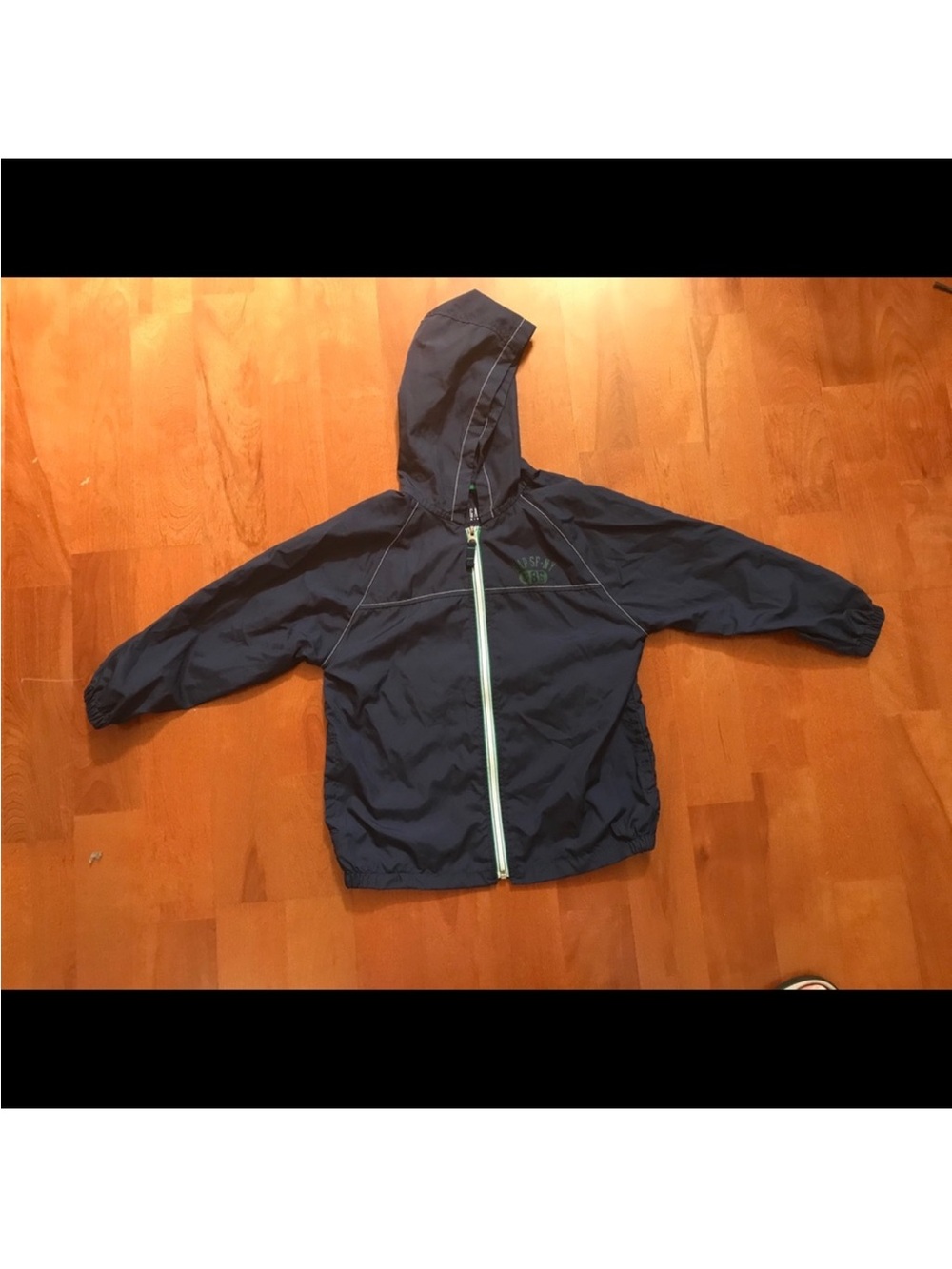 GAP Navy Jacket with Green Logo Detail
